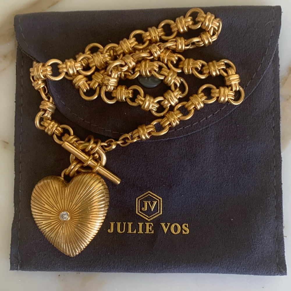 Julie Voss, Gold Heart Necklace